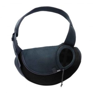 Sac bandoulière noir pour transport de petit animaux de compagnie: chat, lapin, petit chien