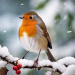 Rouge gorge oiseau photo : l'oiseau rouge gorge se teins sur une branche d'arbre avec de la neige. Jolie photo d'oiseaux rouge gorge
