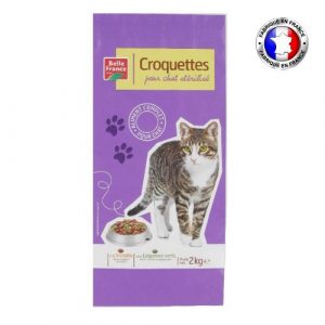 Sachet de croquettes pour chat stérilisé 2kg marque BELLE FRANCE